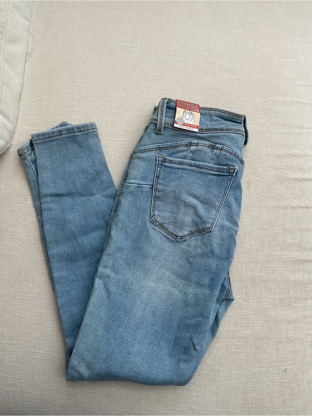 Wax Jean High-Rise Distressed Light Blue Women’s Jeans - Picture 2 of 6